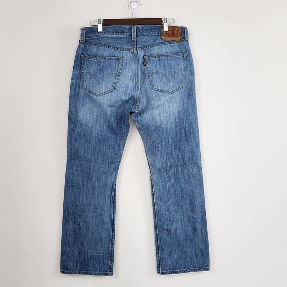 Levis 501 Original Fit Jeans Stone Wash Straight Leg Button Fly Size 34x30 Mens - Picture 2 of 12
